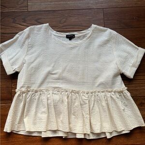 Dry Goods white peplum top
